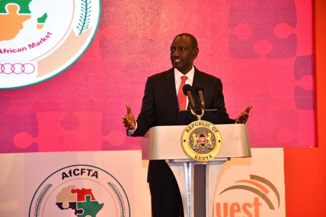 President Ruto addresses delegates at the opening of the third Kenya international investment conference