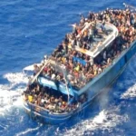 The Greek coastguard released images of the crowded boat before it went down