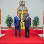 Russian Foreign Minister Sergei Lavrov and President William Ruto at State House, Nairobi, on May 29, 2023 (FILE)