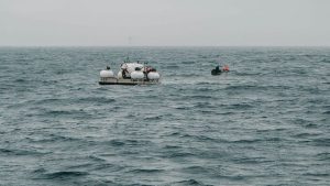 The US Navy detected “an acoustic anomaly consistent with an implosion” shortly after the Titan lost contact with the surface. Major parts of the sub were found on the sea floor, less than 500m from the Titanic shipwreck