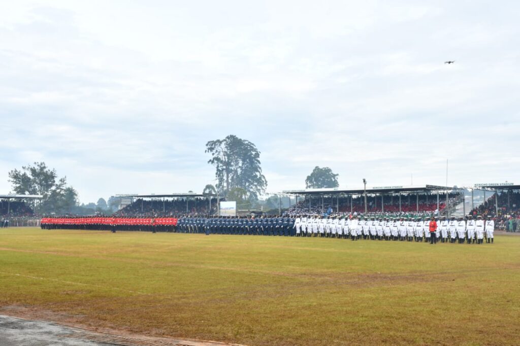 Kenya Defence Forces parade in Kericho Green Stadium. Photo/Selestus Mayira