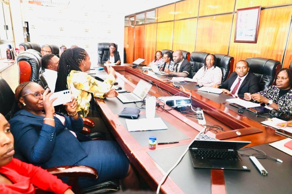 PS Children Services Carren Ageng’o hosting a multisectoral team