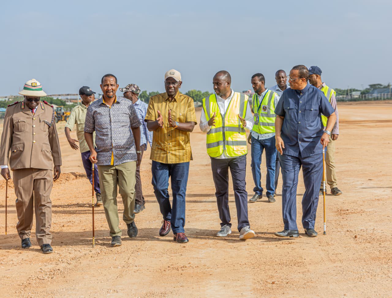 PHOTOS: Ruto inspects ongoing upgrade of the Garissa Airstrip