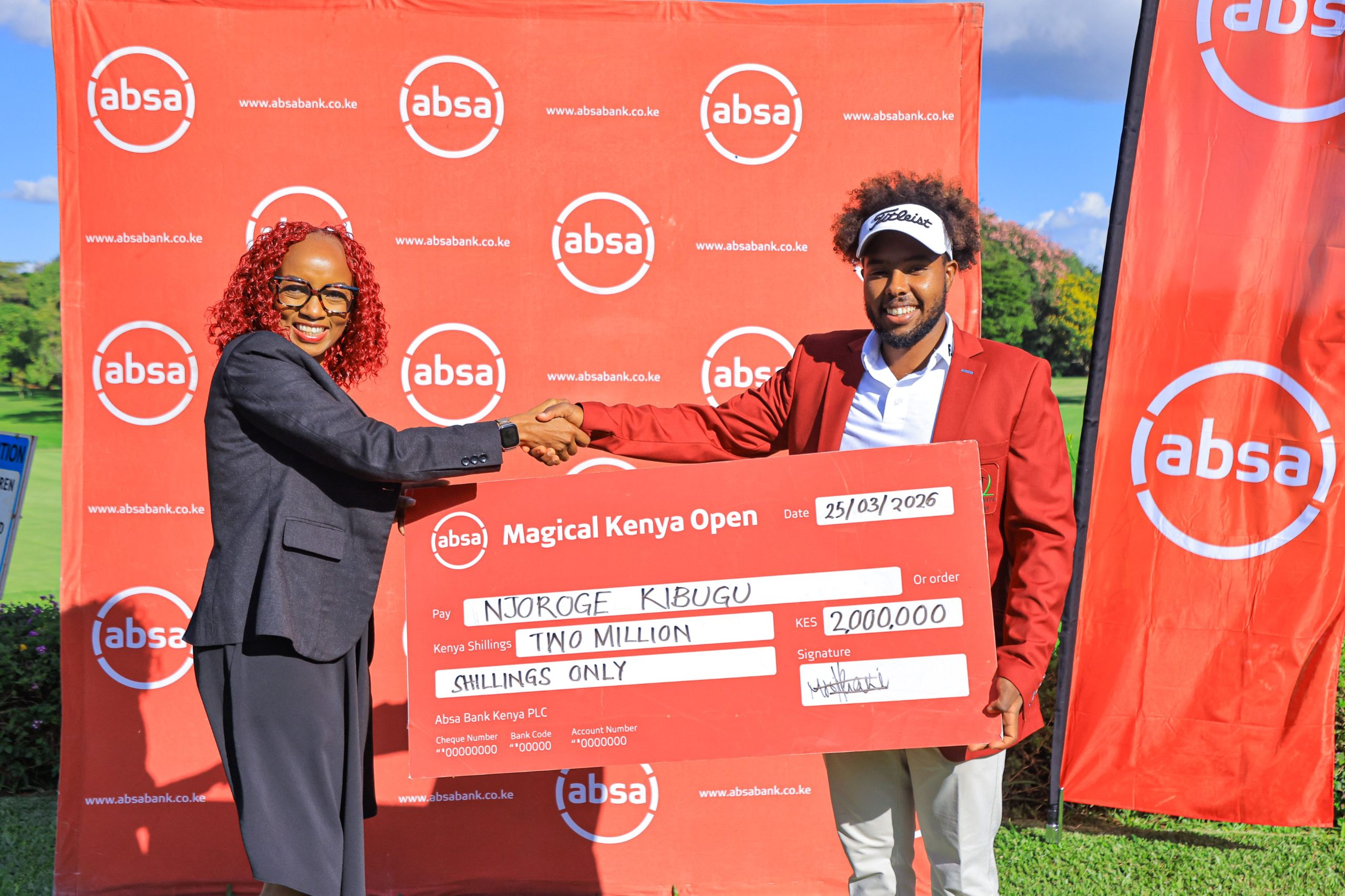 Kenya’s top pro golfer Kibugu  awarded Ksh 2 million by Absa Bank