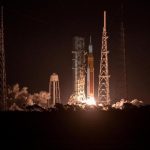 NASA Space Launch System rocket carrying the Orion spacecraft lifts off on the Artemis I flight test at NASA's Kennedy Space Center in Florida, the United States, Nov. 16, 2022. (Keegan Barber/NASA/Handout via Xinhua)
