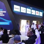 This photo taken on Nov. 3, 2025 shows an exhibition area of the 41st Abu Dhabi International Petroleum Exhibition and Conference (ADIPEC) in Abu Dhabi, the United Arab Emirates. (Xinhua/Wen Xinnian)