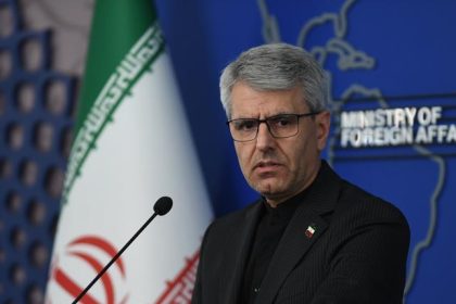Iranian Foreign Ministry spokesperson Esmaeil Baghaei speaks at a weekly press conference in Tehran, Iran, May 11, 2026. (Xinhua/Shadati)
