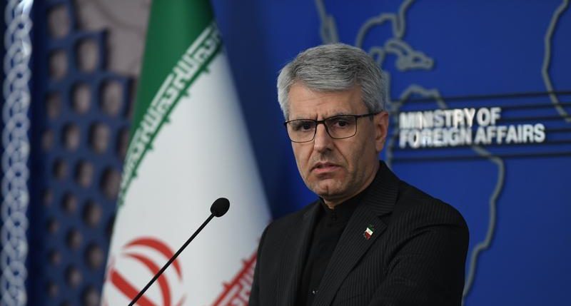 Iranian Foreign Ministry spokesperson Esmaeil Baghaei speaks at a weekly press conference in Tehran, Iran, May 11, 2026. (Xinhua/Shadati)