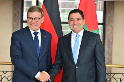 Morocco Minister of Foreign Affairs Nasser Bourita and his German counterpart Johann Wadephul.