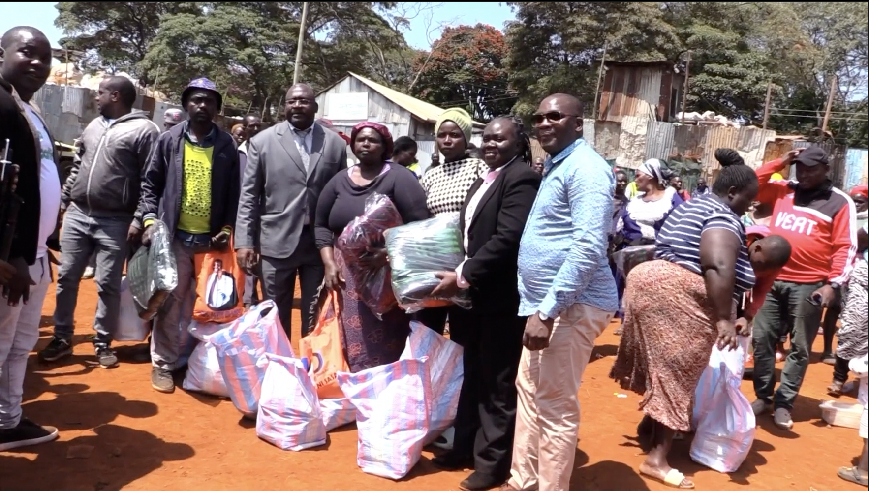 Westlands MP wanyonyi  supports over 200 Githogoro fire victims