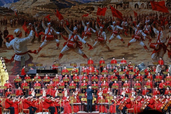 A concert titled "Putting the People First" is held in celebration of the 105th anniversary of the founding of the Communist Party of China (CPC) in Beijing, capital of China, June 29, 2026. (Xinhua/Ding Lin)