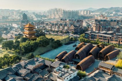 This file photo taken on Jan. 17, 2025 shows a view of the Taoyangli Historical and Cultural Block in Jingdezhen, east China's Jiangxi Province. (Xinhua)