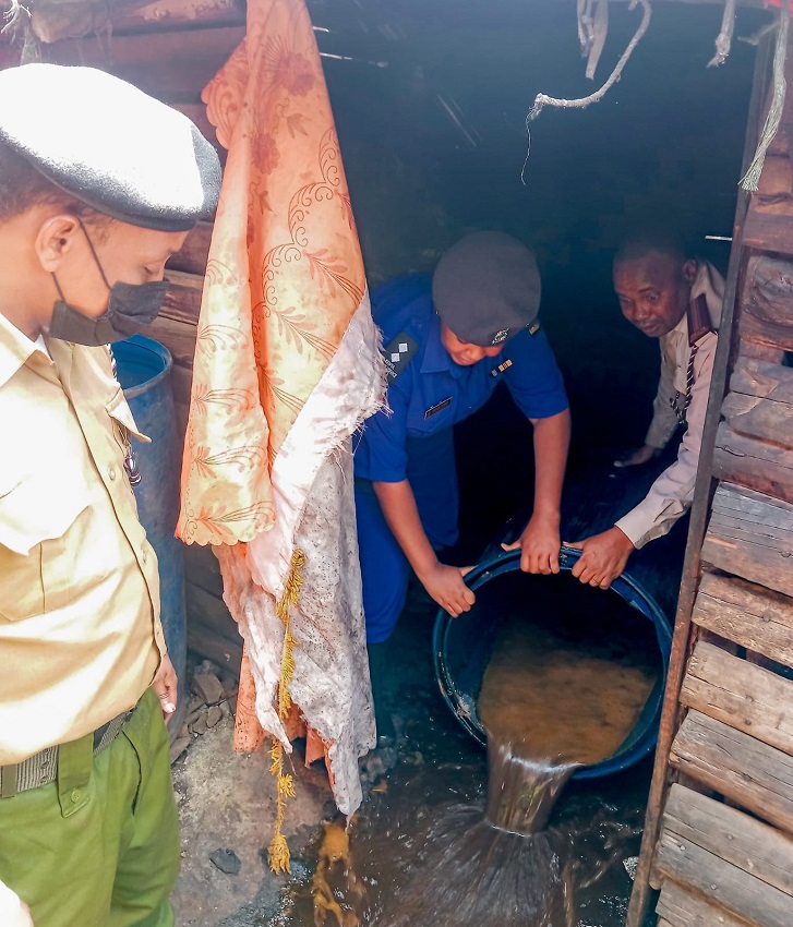 Police dismantle illicit brewing network in Kahawa West