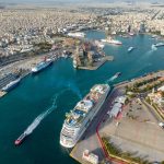 This file aerial photo taken on July 26, 2023 shows a view of Piraeus Port, Greece. (Piraeus Port Authority/Handout via Xinhua)