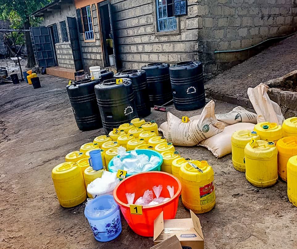 Five arrested as police recover 1,450 litres of illicit brew in Meru